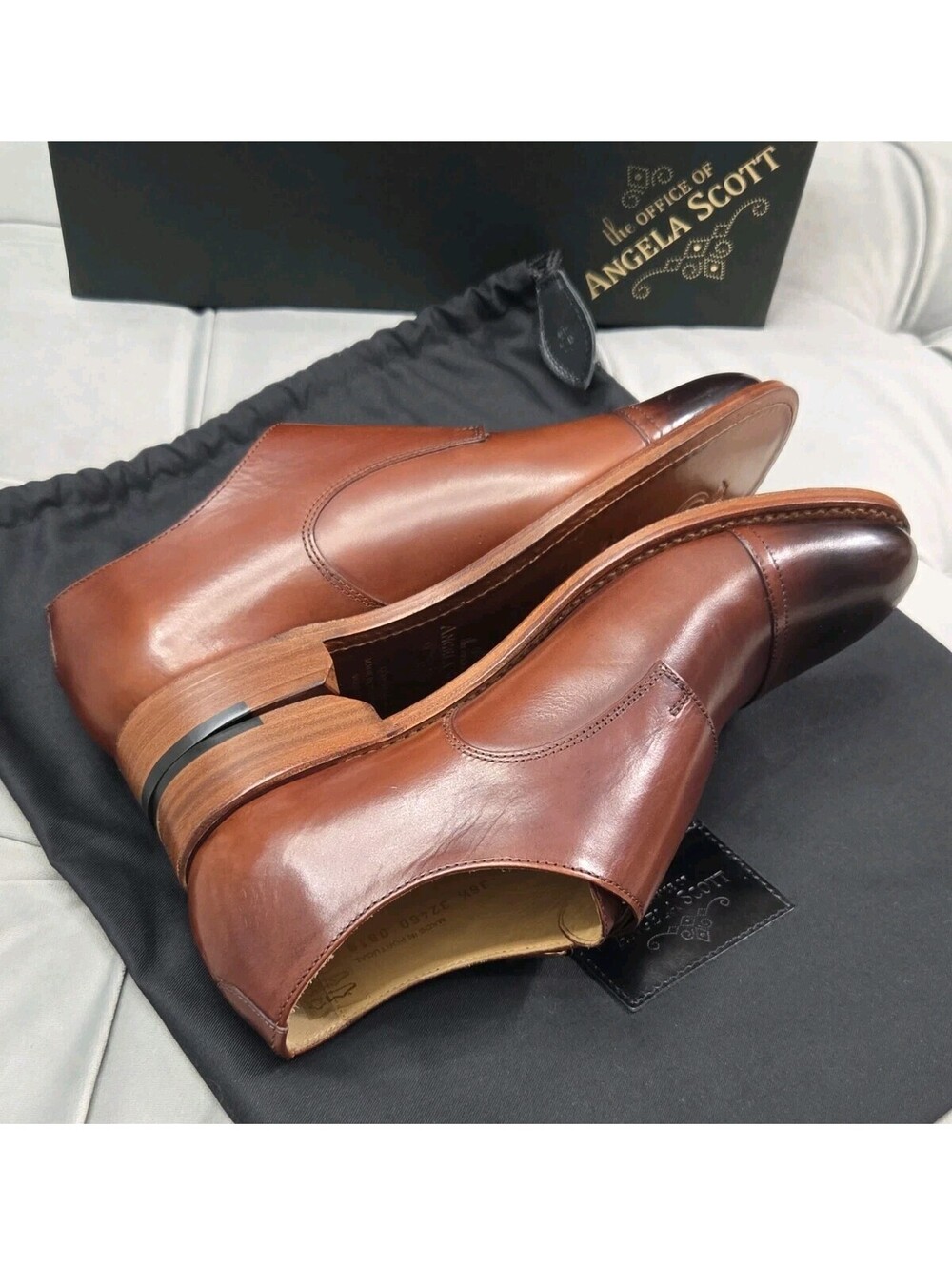 The Office Of Angela Scott Mr Colin Dbl Monk Strap Brown Womens Shoes 36.5 6.5 - Picture 10 of 12
